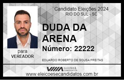 Candidato DUDA DA ARENA 2024 - RIO DO SUL - Eleições