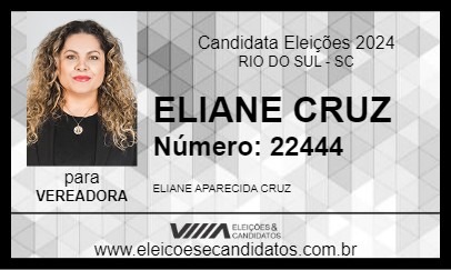 Candidato ELIANE CRUZ 2024 - RIO DO SUL - Eleições