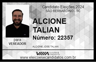 Candidato ALCIONE TALIAN 2024 - SÃO BERNARDINO - Eleições