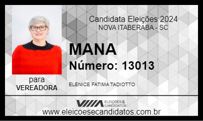 Candidato MANA 2024 - NOVA ITABERABA - Eleições