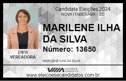 Candidato MARILENE ILHA DA SILVA 2024 - NOVA ITABERABA - Eleições