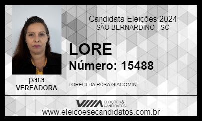 Candidato LORE 2024 - SÃO BERNARDINO - Eleições