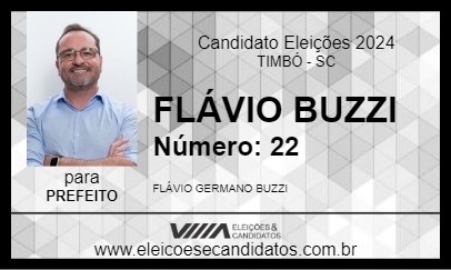 Candidato FLÁVIO BUZZI 2024 - TIMBÓ - Eleições