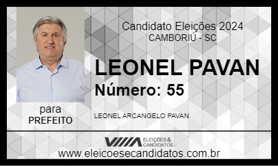 Candidato LEONEL PAVAN 2024 - CAMBORIÚ - Eleições