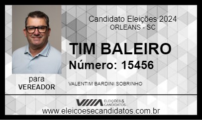 Candidato TIM BALEIRO 2024 - ORLEANS - Eleições