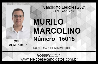 Candidato MURILO MARCOLINO 2024 - ORLEANS - Eleições