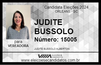 Candidato JUDITE BUSSOLO 2024 - ORLEANS - Eleições