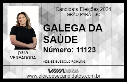 Candidato GALEGA DA SAÚDE 2024 - GRÃO-PARÁ - Eleições