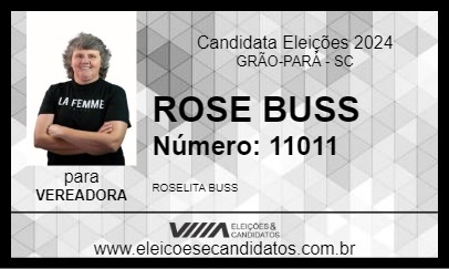 Candidato ROSE BUSS 2024 - GRÃO-PARÁ - Eleições