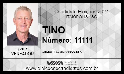 Candidato TINO 2024 - ITAIÓPOLIS - Eleições