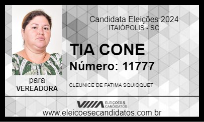 Candidato TIA CONE 2024 - ITAIÓPOLIS - Eleições