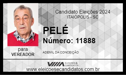 Candidato PELÉ 2024 - ITAIÓPOLIS - Eleições