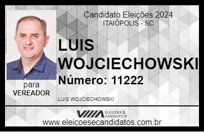 Candidato LUIS WOJCIECHOWSKI 2024 - ITAIÓPOLIS - Eleições