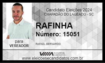 Candidato RAFINHA 2024 - CHAPADÃO DO LAGEADO - Eleições