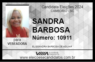 Candidato SANDRA BARBOSA 2024 - CAMBORIÚ - Eleições