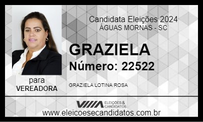 Candidato GRAZIELA 2024 - ÁGUAS MORNAS - Eleições