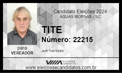 Candidato TITE 2024 - ÁGUAS MORNAS - Eleições