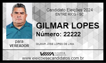 Candidato GILMAR LOPES 2024 - ENTRE RIOS - Eleições