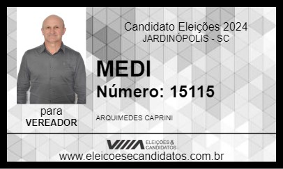 Candidato MEDI 2024 - JARDINÓPOLIS - Eleições