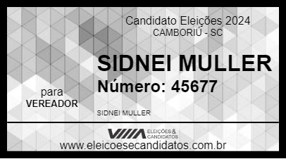 Candidato SIDNEI MULLER 2024 - CAMBORIÚ - Eleições