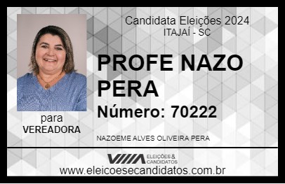 Candidato PROFE NAZO PERA 2024 - ITAJAÍ - Eleições