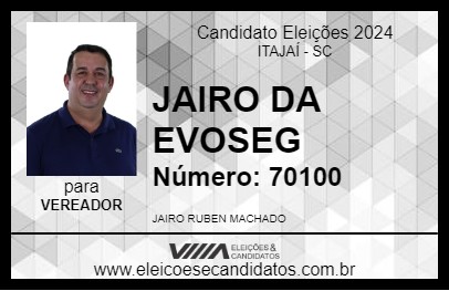 Candidato JAIRO DA EVOSEG 2024 - ITAJAÍ - Eleições