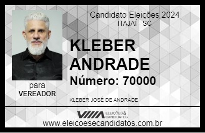 Candidato KLEBER ANDRADE 2024 - ITAJAÍ - Eleições