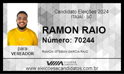 Candidato RAMON RAIO 2024 - ITAJAÍ - Eleições