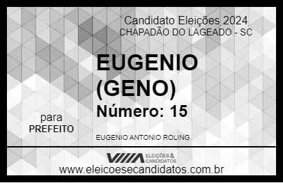 Candidato EUGENIO (GENO) 2024 - CHAPADÃO DO LAGEADO - Eleições