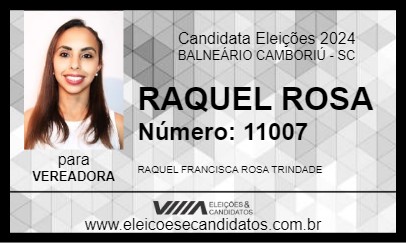 Candidato RAQUEL ROSA 2024 - BALNEÁRIO CAMBORIÚ - Eleições