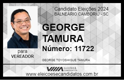 Candidato GEORGE TAMURA 2024 - BALNEÁRIO CAMBORIÚ - Eleições