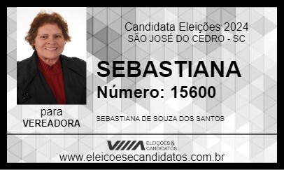 Candidato SEBASTIANA 2024 - SÃO JOSÉ DO CEDRO - Eleições