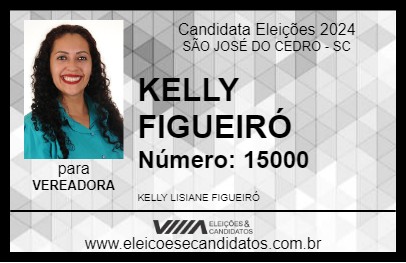 Candidato KELLY FIGUEIRÓ 2024 - SÃO JOSÉ DO CEDRO - Eleições