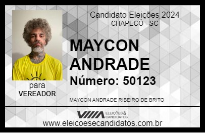 Candidato MAYCON ANDRADE 2024 - CHAPECÓ - Eleições