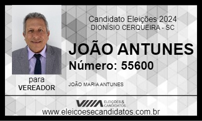 Candidato JOÃO ANTUNES 2024 - DIONÍSIO CERQUEIRA - Eleições