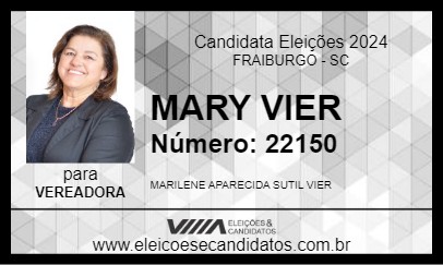 Candidato MARY VIER 2024 - FRAIBURGO - Eleições