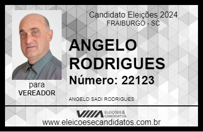 Candidato ANGELO RODRIGUES 2024 - FRAIBURGO - Eleições