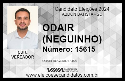 Candidato ODAIR (NEGUINHO) 2024 - ABDON BATISTA - Eleições