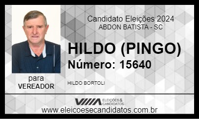 Candidato HILDO (PINGO) 2024 - ABDON BATISTA - Eleições