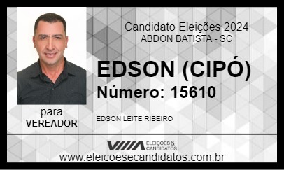 Candidato EDSON (CIPÓ) 2024 - ABDON BATISTA - Eleições