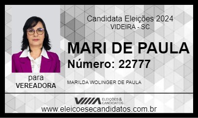 Candidato MARI DE PAULA 2024 - VIDEIRA - Eleições