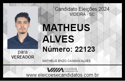 Candidato MATHEUS ALVES 2024 - VIDEIRA - Eleições