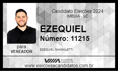 Candidato EZEQUIEL 2024 - IMBUIA - Eleições