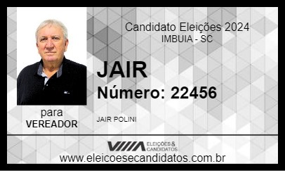 Candidato JAIR 2024 - IMBUIA - Eleições