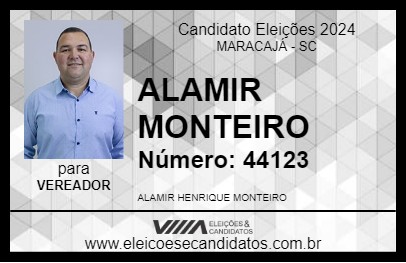 Candidato ALAMIR MONTEIRO 2024 - MARACAJÁ - Eleições