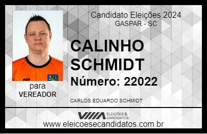 Candidato CALINHO SCHMIDT 2024 - GASPAR - Eleições