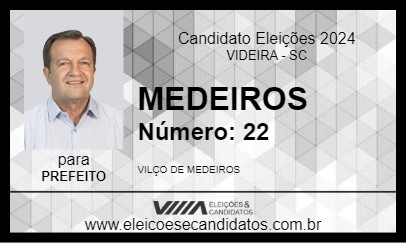 Candidato MEDEIROS 2024 - VIDEIRA - Eleições