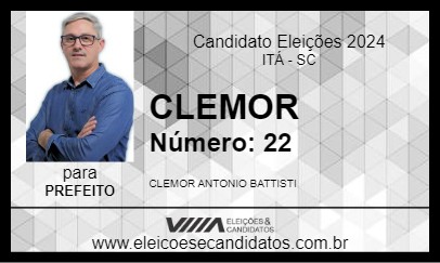 Candidato CLEMOR 2024 - ITÁ - Eleições