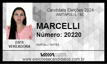 Candidato MARCELLI MATES 2024 - ANITÁPOLIS - Eleições