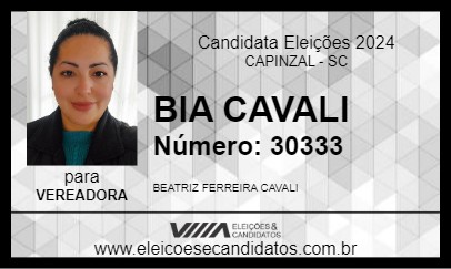 Candidato BIA CAVALI 2024 - CAPINZAL - Eleições